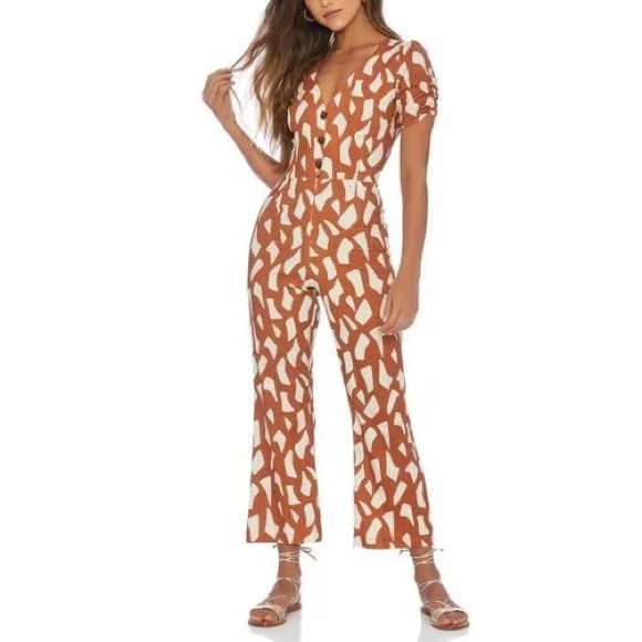 NWOT ELLEJAY x Free People Jacki Jumpsuit — Medium — Giraffe Print — Revolve NEW - Picture 7 of 7